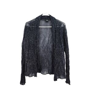 Eileen Fisher Women's Crinkle Ruffle Open Front Cardigan
